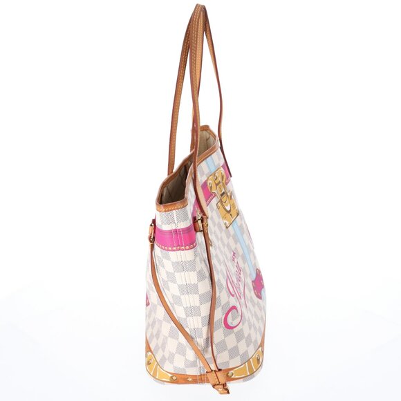 Louis Vuitton Neverfull MM Summer Trunk Hawaii Tote Bag N41734 Damier Azur - Picture 5 of 10